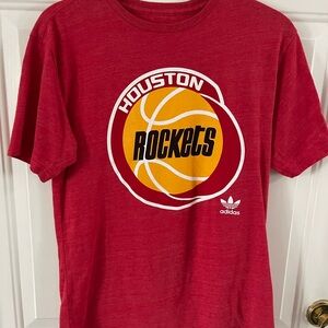Adidas Red Graphic Tee Houston Rockets